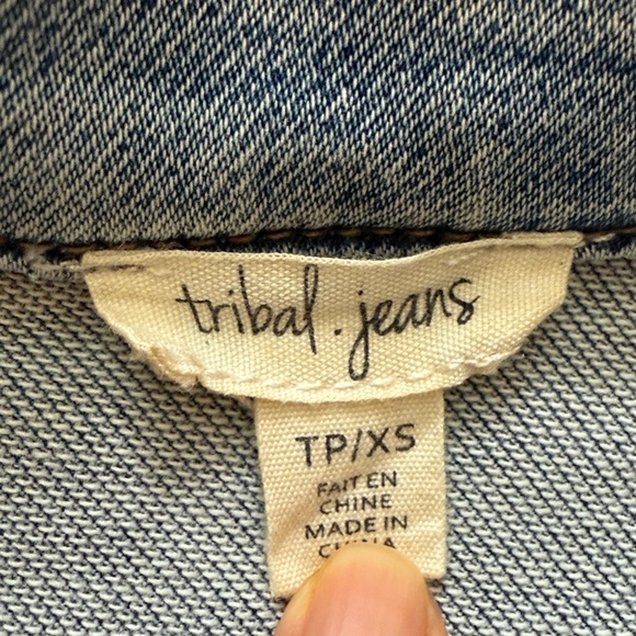 Tribal long jean jacket sz XS - Picture 2 of 5
